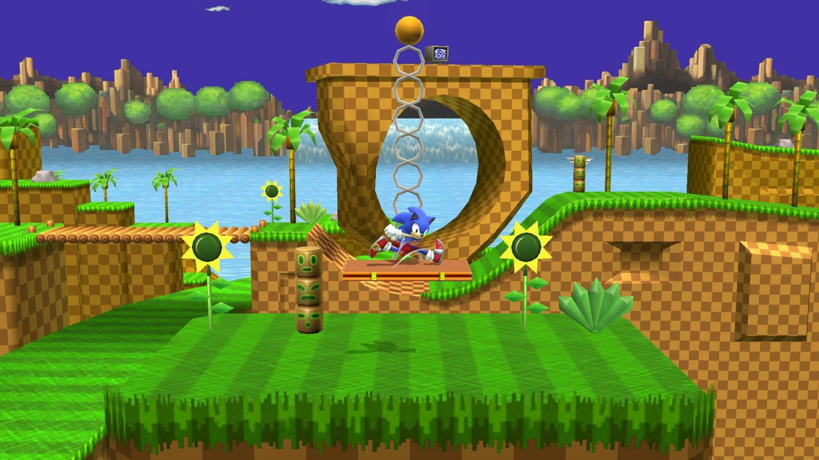 1920x1080 Green Hill Zone v8! (Project M Port) [Super Smash Bros. (Wii U)] [Maps]