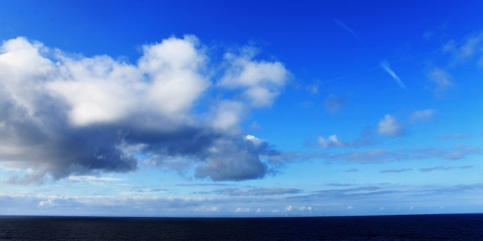 4272x2848 Light Blue Sky against Dark Blue Sea 4k Ultra HD Wallpaper