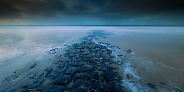 2100x1400 Gray stone, dark, blue, sky, horizon HD wallpaper | Wallpaper Flare