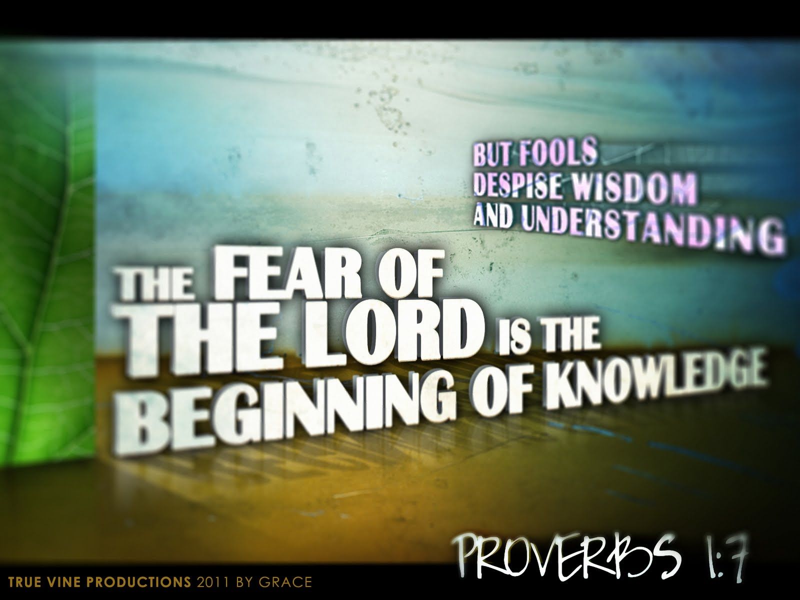 1600x1200 Proverbs 1:7 HD Wallpaper - Truevined