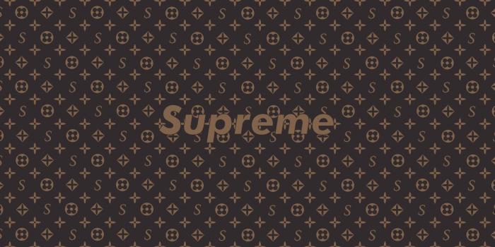 1920x1080 The North Face, Gucci, Brown, Pattern, Louis Vuitton - Supreme Louis