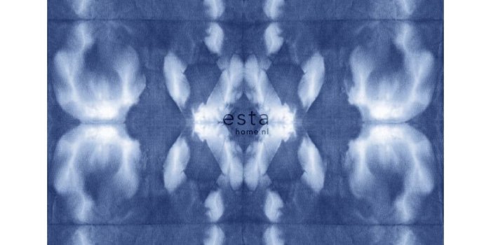 990x990 chalk printed eco texture non woven wallpaper Tie-dye shibori pattern  Intense jeans indigo blue