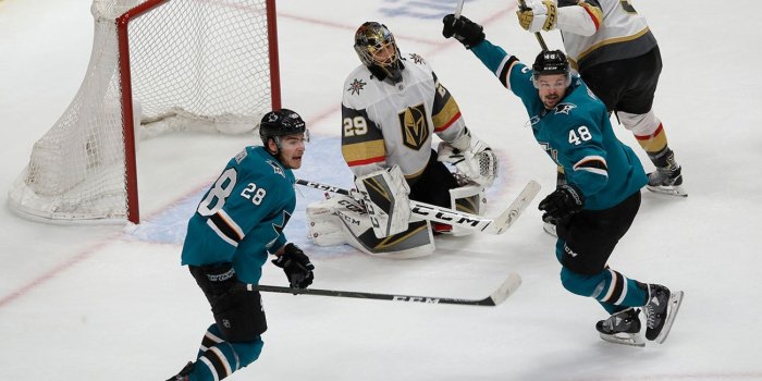 1300x732 Goodrow's OT goal caps Sharks 5-4 Game 7 win vs. Vegas | abc7news.com