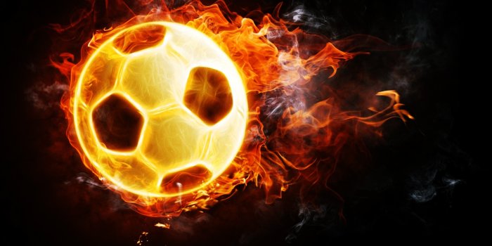2880x1800 Soccer Fire Ball Football HD Wallpapers