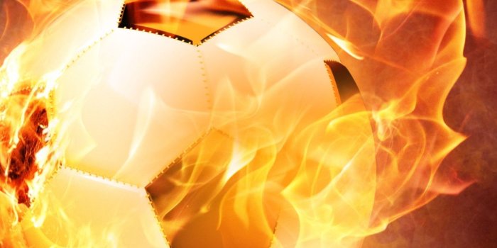 1440x2560 Download wallpaper: The football ball is on fire 1440x2560