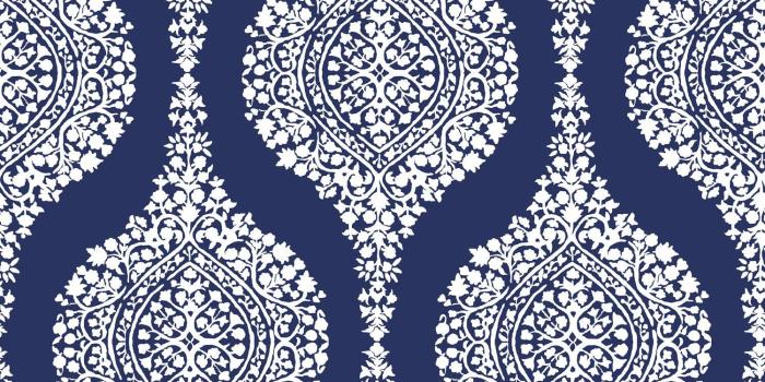 1500x1500 John Robshaw Textiles | Upeta Indigo Wallpaper