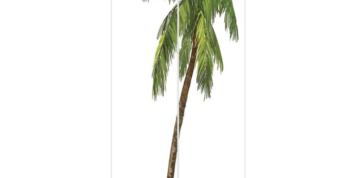 1300x1300 Amazon.com: 3d Door Wall Mural Wallpaper Stickers [ Palm Tree Decor