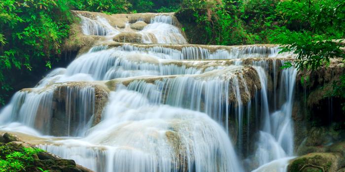 6000x4800 Download 6000x4800 Waterfalls, Relaxing, Forest, Trees Wallpapers