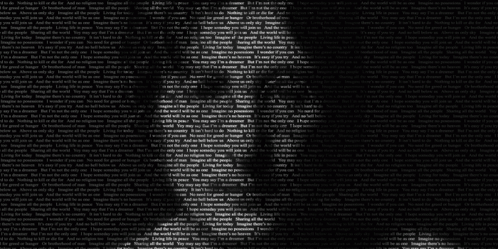1920x1080 Animation that forms the John Lennon face with the Imagine song letter  Motion Background - Storyblocks Video