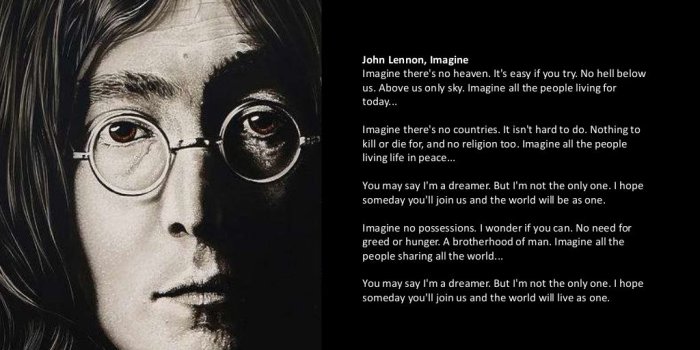 1024x768 John Lennon, Imagine Imagine there's
