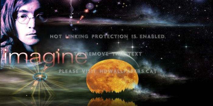 1680x1050 imagine stars moon john lennon clouds peace