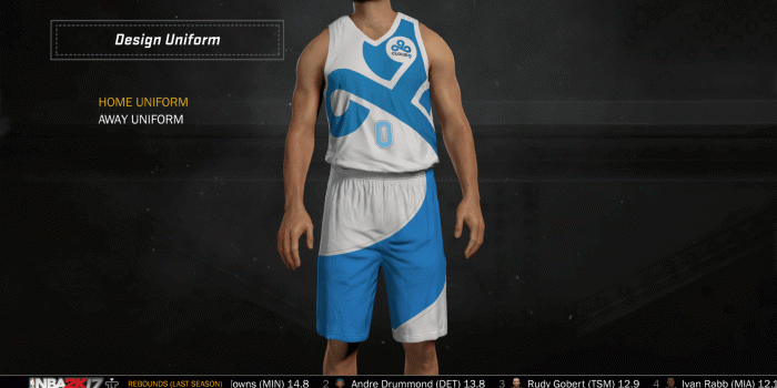 1920x1080 Cloud 9 jerseys made in NBA2k17, taken from /r/lol : Cloud9