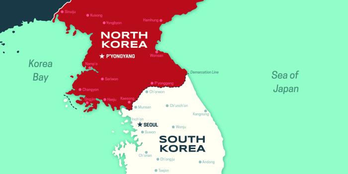 3846x4913 Map of the Korean peninsula including North and South Korea. (Credit
