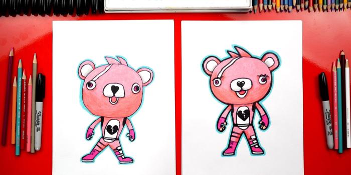 1920x1080 How To Draw Cuddle Team Leader Fortnite + Challenge Time - Art For