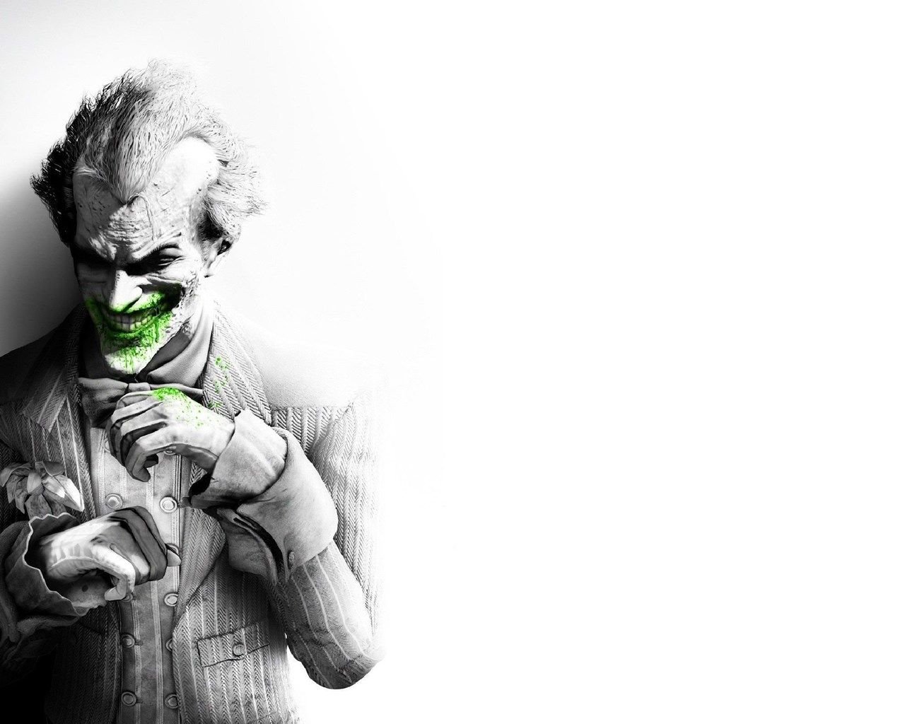 1280x1024 Download Wallpapers 2560x1600 Batman Arkham City, Joker, Smile