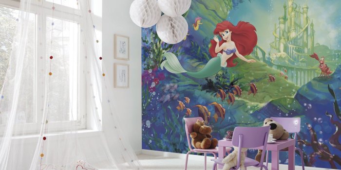 2000x1479 Ariel's Castle wall mural wallpaper Disney| Buy it now