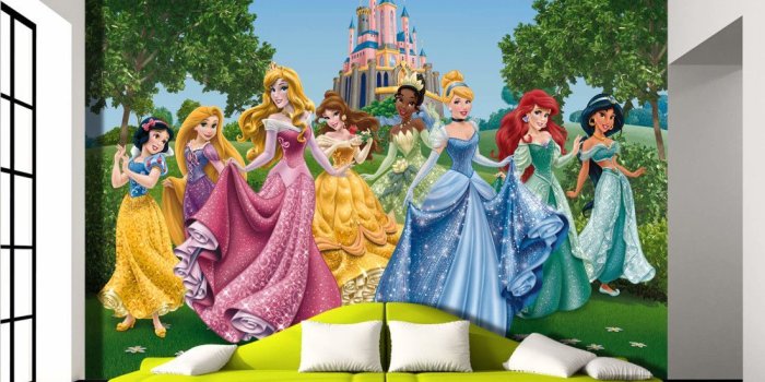 1100x900 Disney Princesses Wallpaper Mural By WallandMore. Dis… | Disney Wall