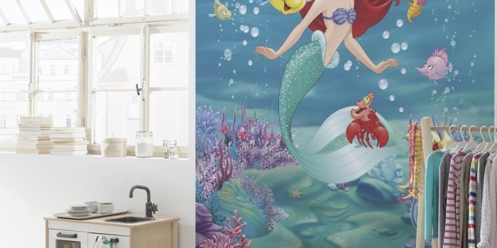 1144x1188 Ariel Disney Mermaid paper wallpaper | Homewallmurals