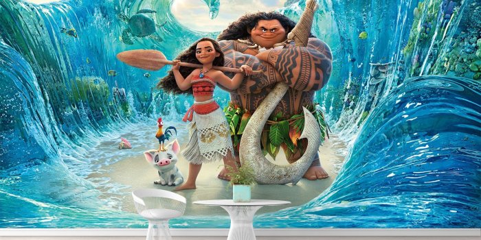 1600x1065 Children's Wallpaper & Wall Murals - Disney Moana and Maui_2