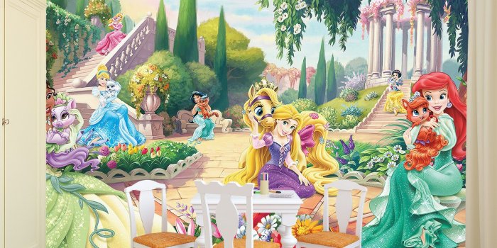 1600x1390 Children's Wallpaper & Wall Murals - Princess in the Garden, Disney