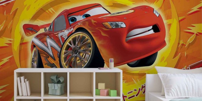 1600x1600 Lightning Mcqueen Disney wall murals for wall | Homewallmurals.co.uk