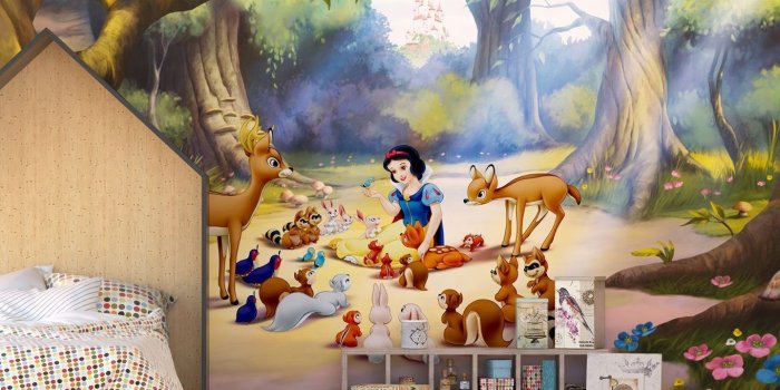 1363x1199 Details about Disney wall mural photo wallpaper children's bedroom Snow  White PREMIUM brown