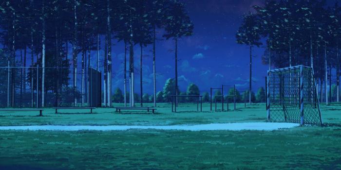 1920x1080 Everlasting Summer, Soccer Field, Night, Bench, ArseniXC 4K HD