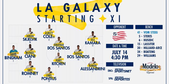 1920x1080 Starting XI presented by Modelo: New England Revolution vs. LA