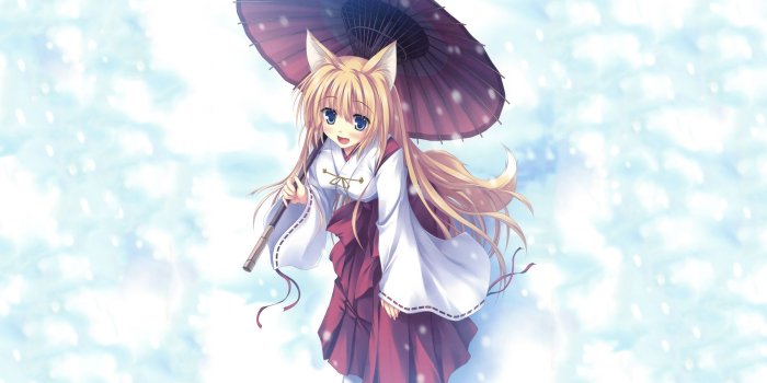 2560x1600 Cat girl with kimono wallpaper - Anime wallpapers - #40120