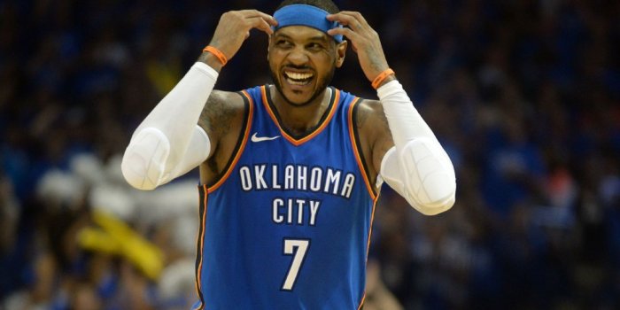 1296x729 Russell Westbrook Paul George Carmelo Anthony Wallpaper