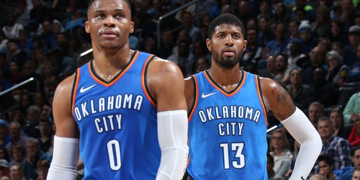 1600x900 Oklahoma City, Ok - Paul George And Westbrook, Hd Wallpapers