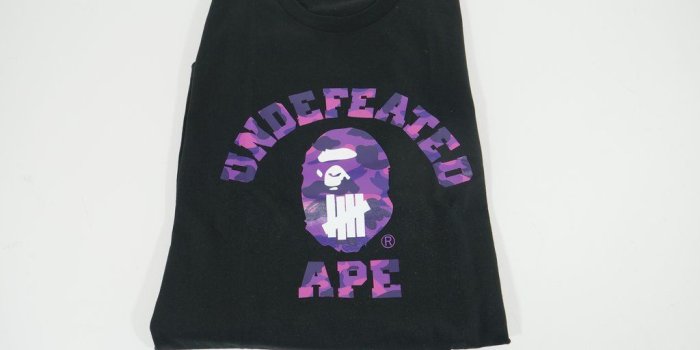 1024x768 BAPE X UNDEFEATED COLLEGE TEE