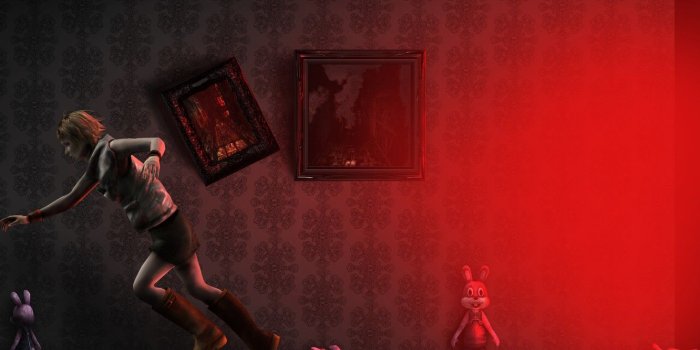 1332x850 Wallpaper girl, room, wall, the darkness, toys, skirt, boots, art
