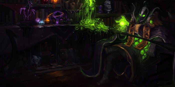 1332x850 Wallpaper books, art, MAG, Dota 2, Rubick, Grand Magus, Ishutani