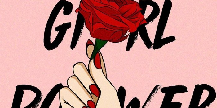 1080x1056 Girl power, quote, quotes, words, rose, red, red nails