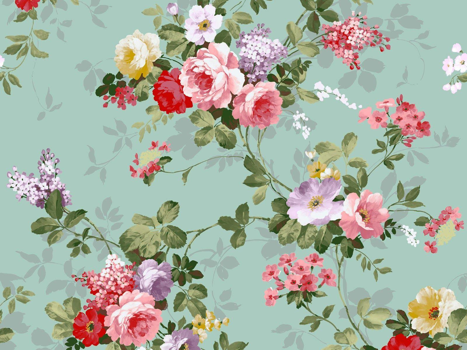 1600x1200 Vintage Flowers Desktop Wallpapers