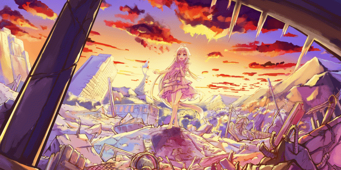1366x768 Download 1366x768 Ia, Vocaloid, Pink Hair, Destruction, Apocalypse