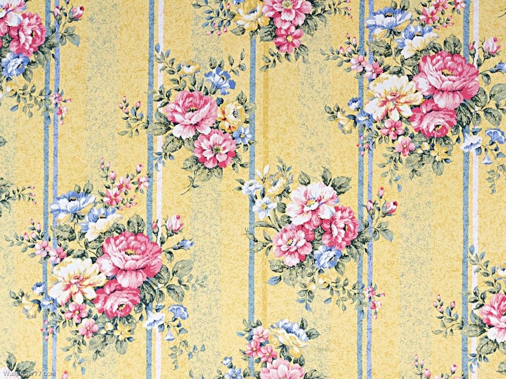 1024x768 Vintage Flower Wallpaper on WallpaperGet.com