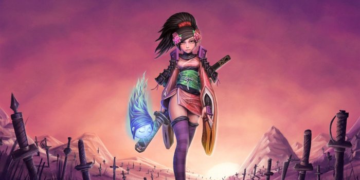 1920x1080 Anime Warrior Girl HD Wallpaper | Background Image | 1920x1080 | ID