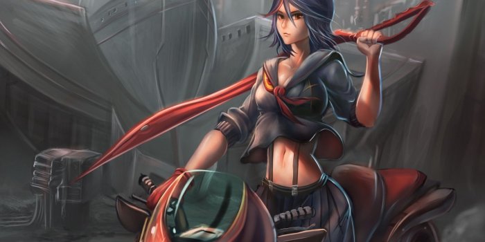 1920x1200 Warrior girl on the scooter wallpaper - Anime wallpapers - #52944