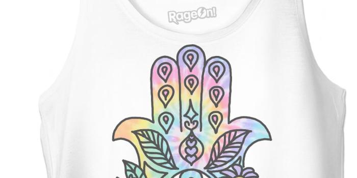 1097x1424 Tie Dye Pastel Neon Flower Crown Hamsa Yin Yang Trendy Hippie Print