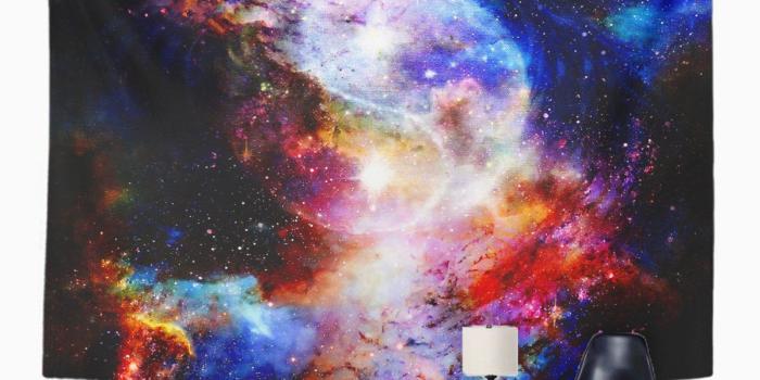 1200x1200 Amazon.com: Emvency Tapestry Black Galaxy Yin Yang Symbol in Cosmic