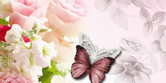 1920x1200 Abstraction Floral Abstract Butterflies Flowers Lace Roses HD wallpaper