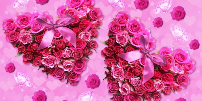 1680x1050 45+ Heart and Flowers and Butterflies Wallpapers - Download at