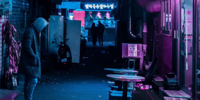 2560x1600 Download wallpaper 2560x1600 night city, neon, street, lighting