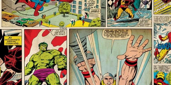 1500x1500 70-264 Graham and Brown Marvel Comic Strip Wallpaper Spiderman Iron