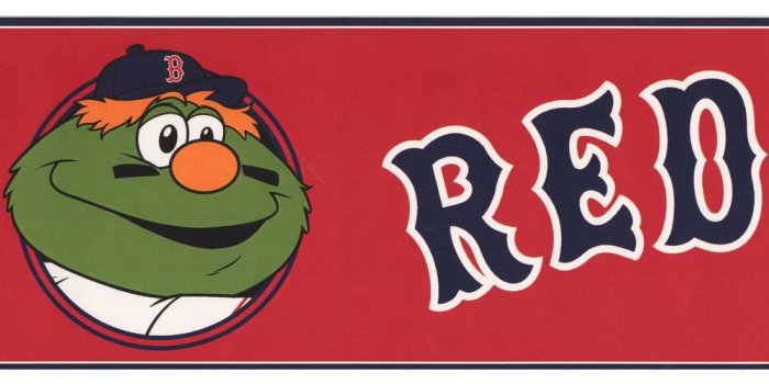 1000x1000 Boston Red Sox MLB Baseball Team Fan Sports Prepasted Wallpaper Border