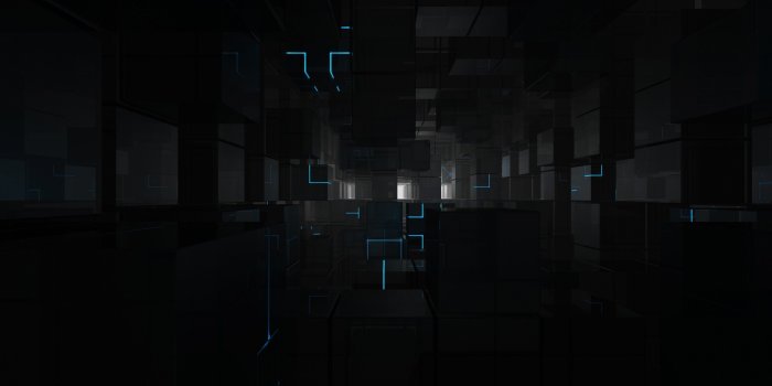 2560x1600 cube, Black, Blue, White, Shiny, Reflection, Minimalism, Simple, 3D