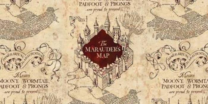 1280x1280 Cream Marauders Map Harry Potter - Camelot Knit - 1/2 yard