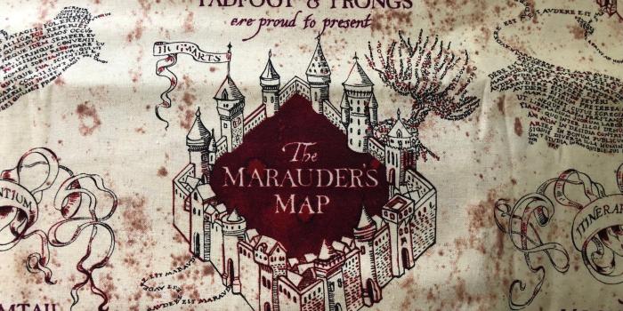 2048x1536 Personalized Harry Potter HP MAURAUDERS MAP Marauders Map Minky Baby Blanket